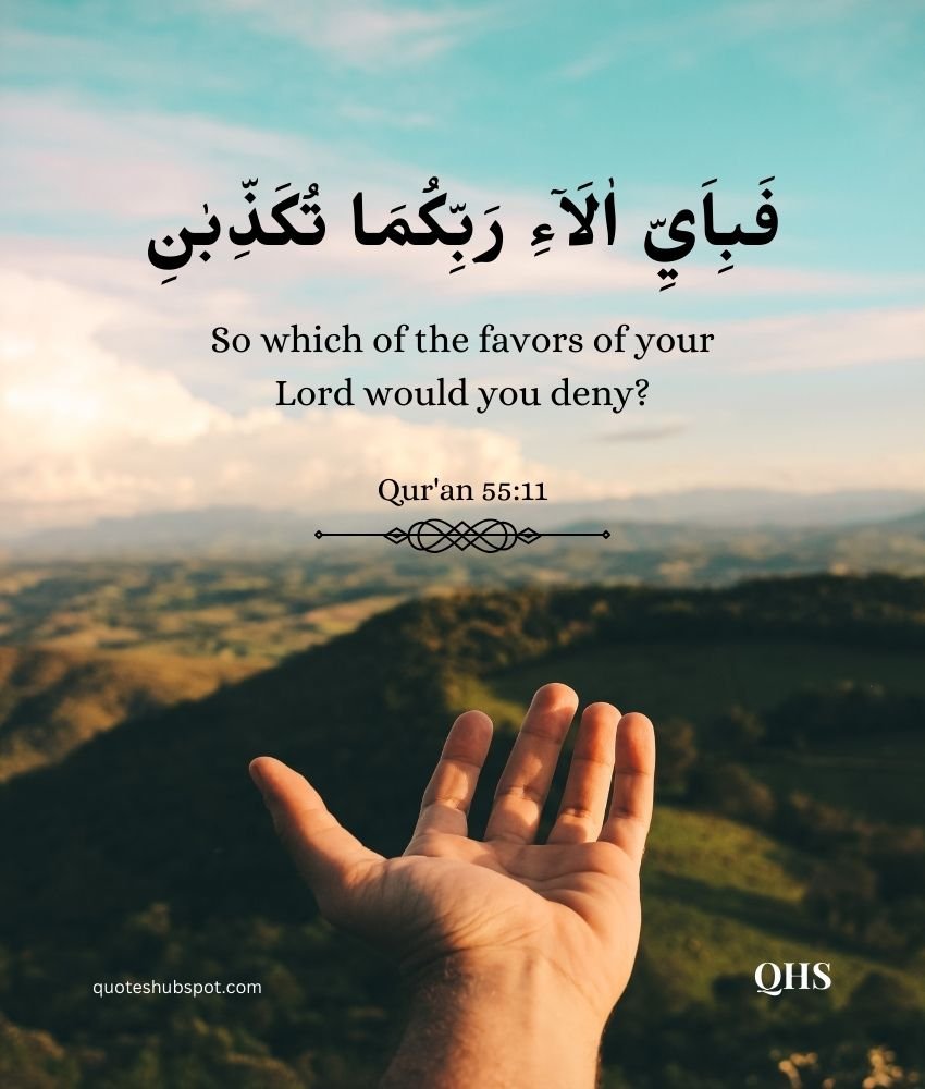 post is about Which of the favors of your Lord would you deny?. Quote from Quran, Surah Al-Rehman Ayah-47
