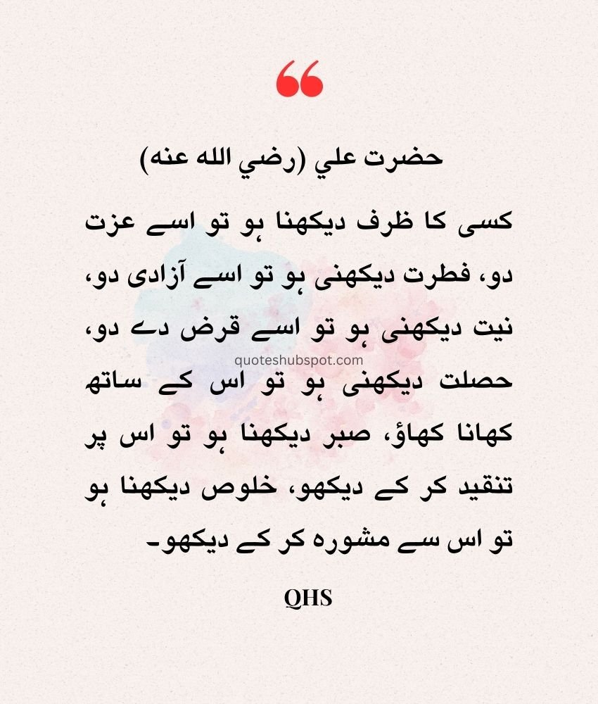 Hazrat Ali quote in urdu
